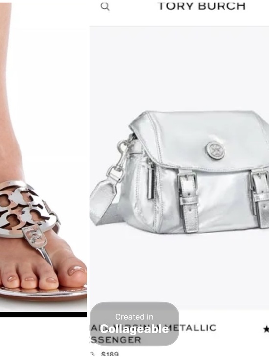 Tory Burch Shoes - ‼️WOW‼️TORY BURCH BUNDLE! flip flop & bag! 2 piece SET‼️🩶🩶🩶🩶‼️💯💯🤩🤩🩶🤍🩶🤍‼️💯
